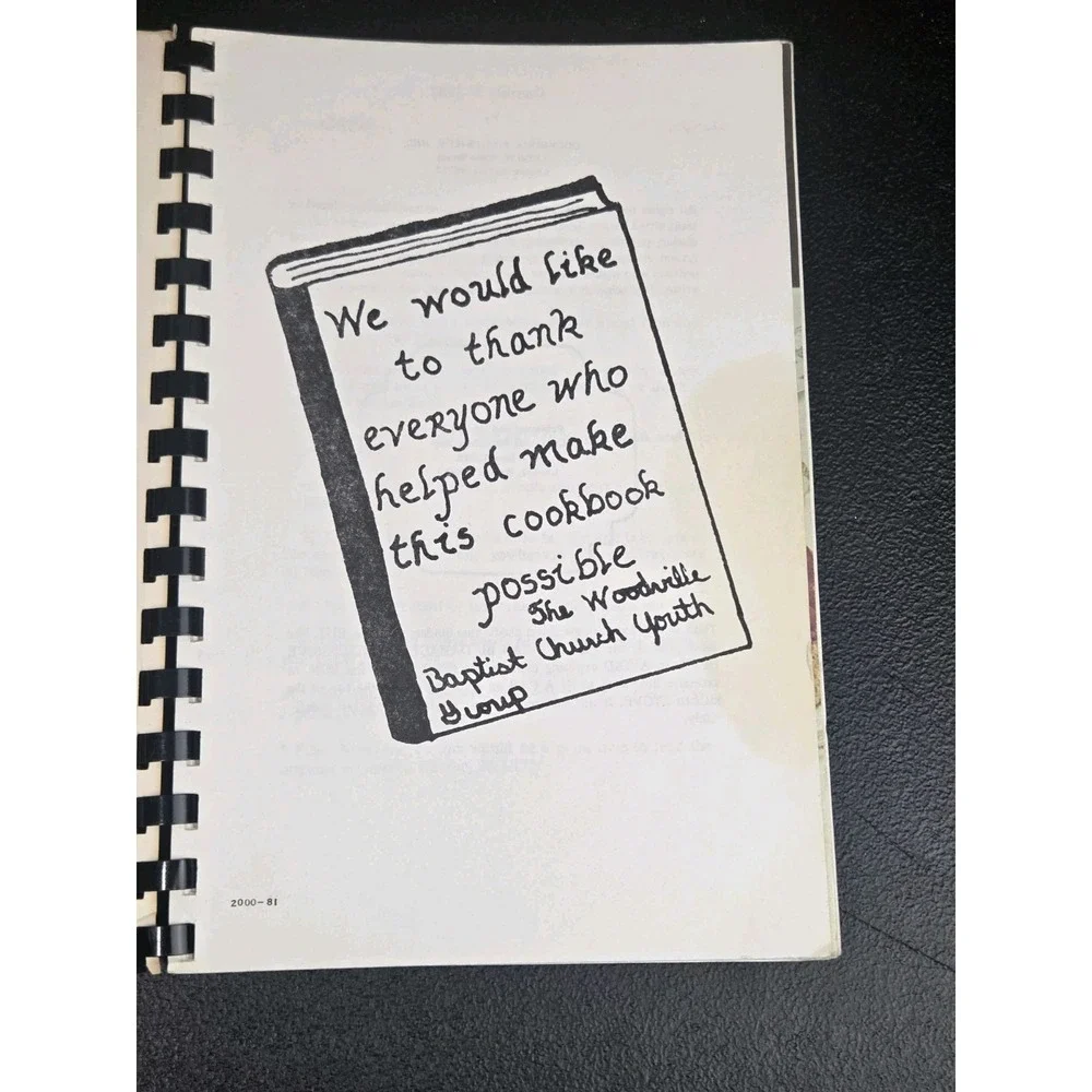 Woodville‎ Baptist Church Cookbook Mt. Airy, North Carolina 1982 Mayberry